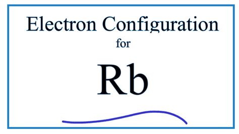 electron configuration for rb|how to write electron configuration.